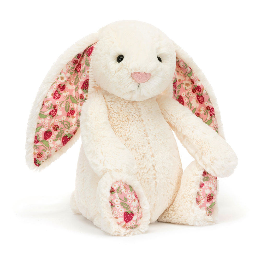 Jellycat 花花中號兔仔 公仔 Blossom Blush Bunny Plush （櫻花 Cherry/ 士多啤梨 Berry) - TOYZHOLIC