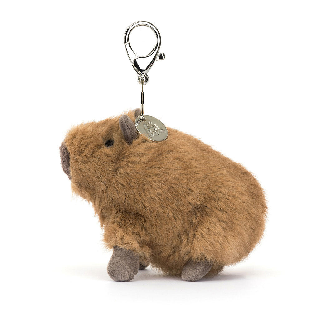 Jellycat 水豚 公仔掛飾 Clyde Capybara Soft Bag Charm - TOYZHOLIC