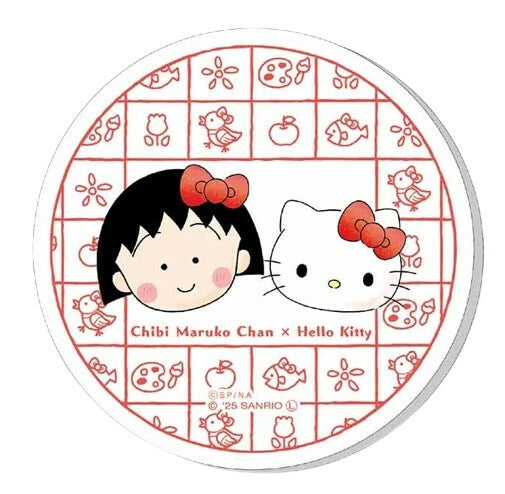 小丸子 Chibi Maruko-chan X  Sanrio Hello Kitty 杯墊 Coaster - TOYZHOLIC