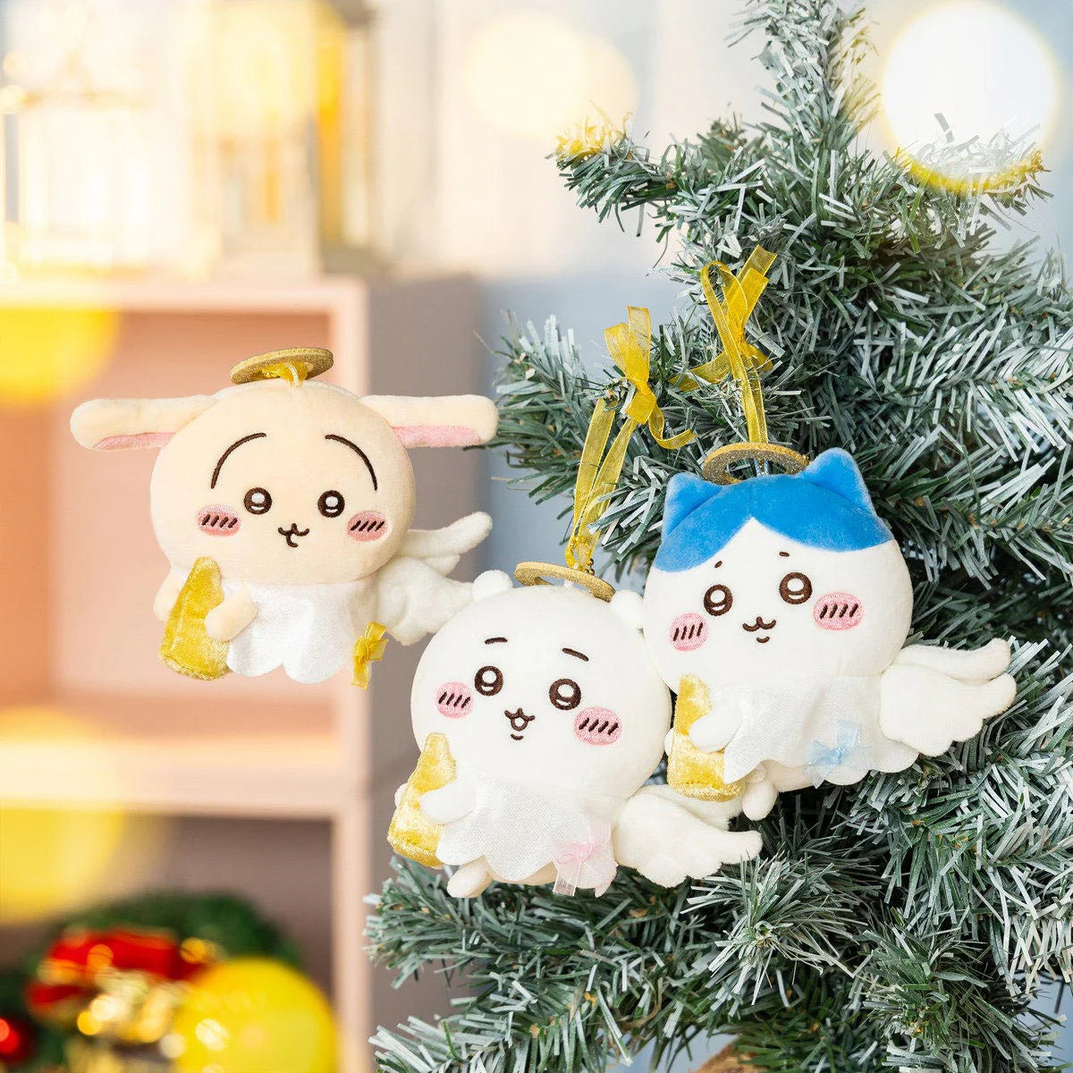 Chiikawa 輕柔天使吊飾 公仔 (Chiikawa/ 小八 Hachiware/ 兔兔 Usagi) Fluffy Angel Plush Charm