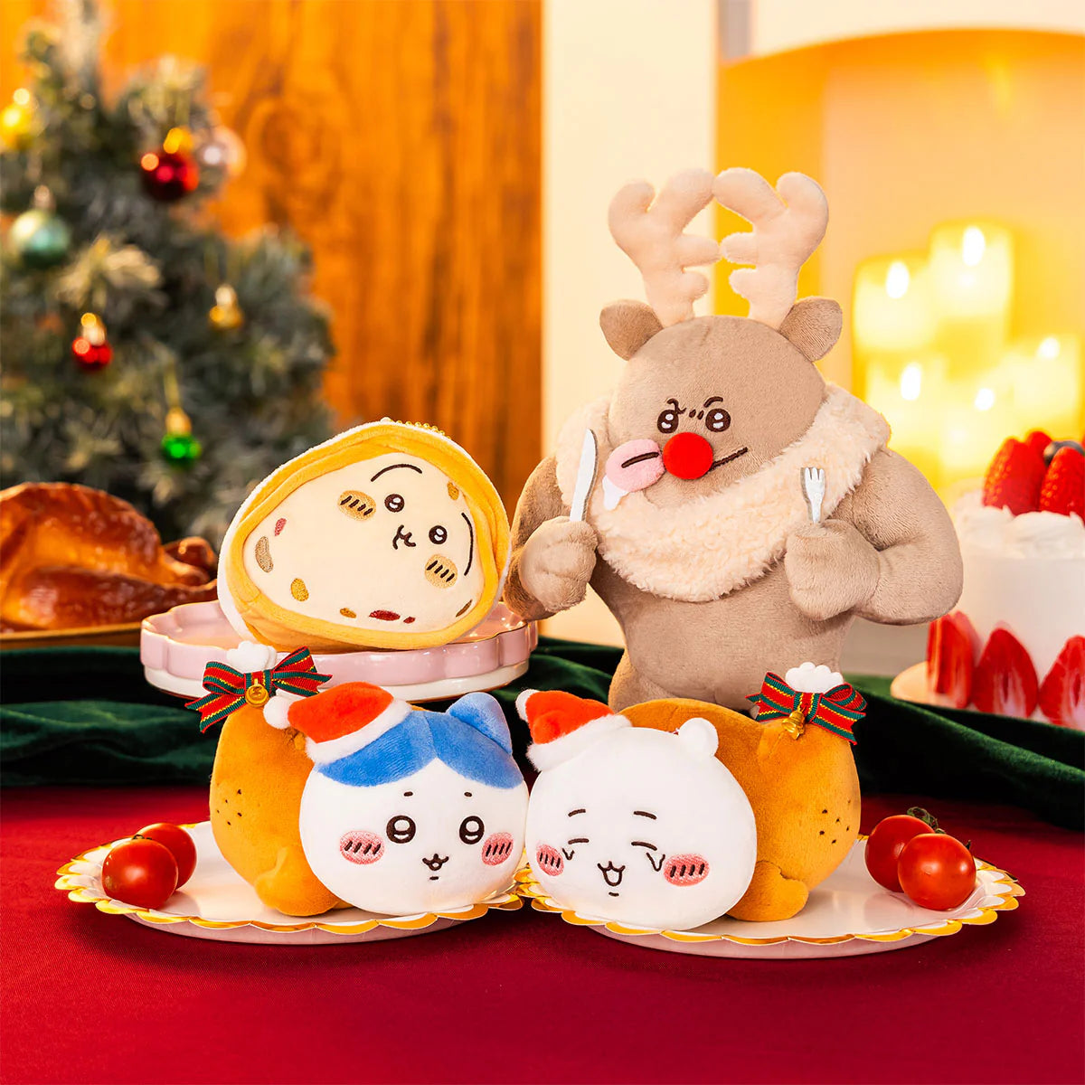 Chiikawa 聖誕大餐 系列 掛飾公仔/ 公仔 Christmas Dinner Series Plush / Plush Charm - TOYZHOLIC