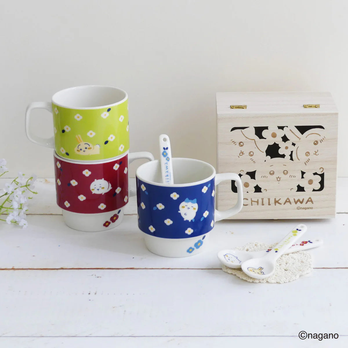 Chiikawa 花園馬克杯 Flower Garden Mug (Chiikawa/ 小八 Hachiware/ 兔兔 Usagi) - TOYZHOLIC