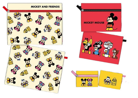 Disney 迪士尼 Disney & Friends X 松本誠二 日本製 三個裝拉鍊袋 3-piece Pouch - TOYZHOLIC