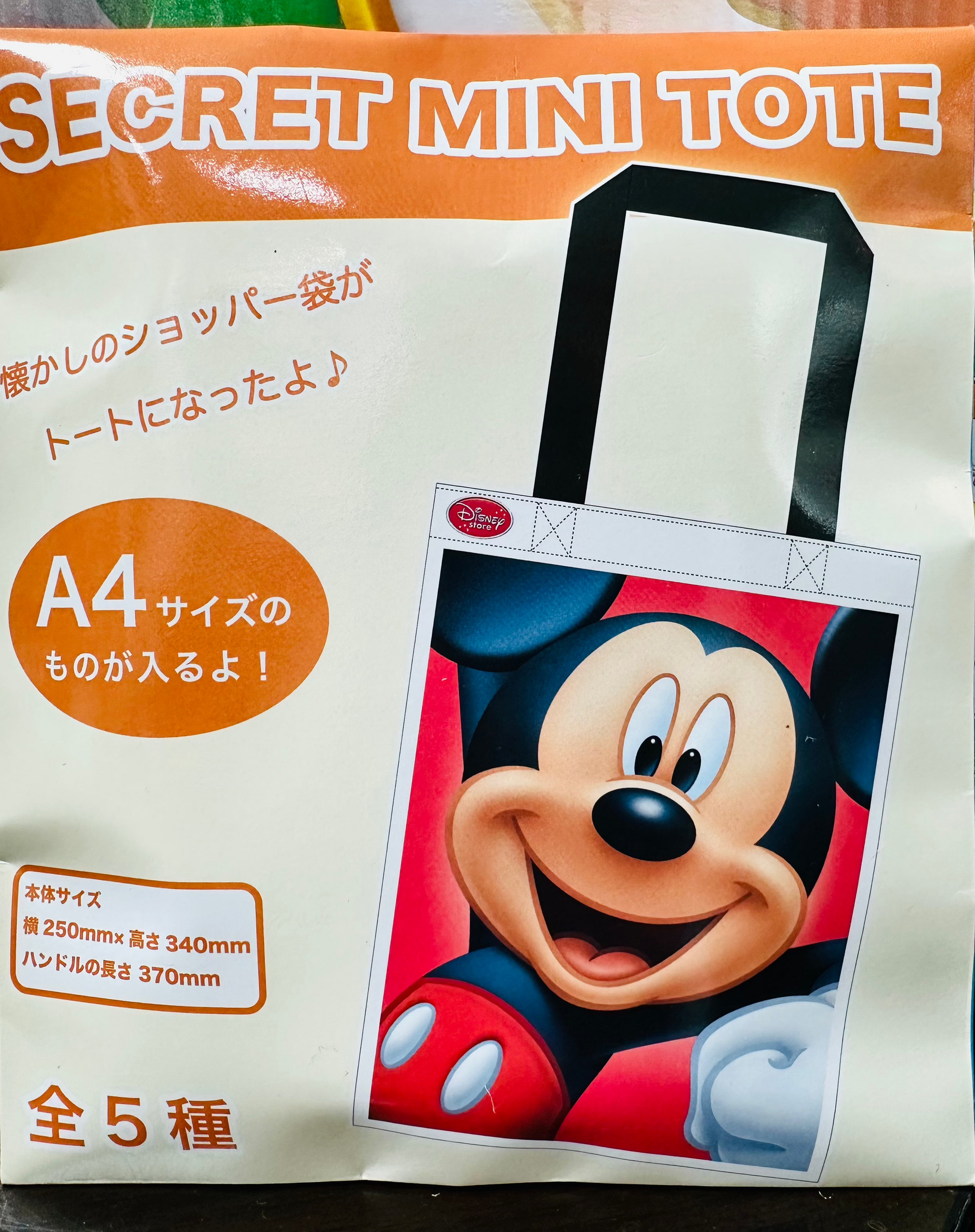 4550586787896 Disney Store 膠袋造型系列環保袋盲抽 （共5款） - TOYZHOLIC