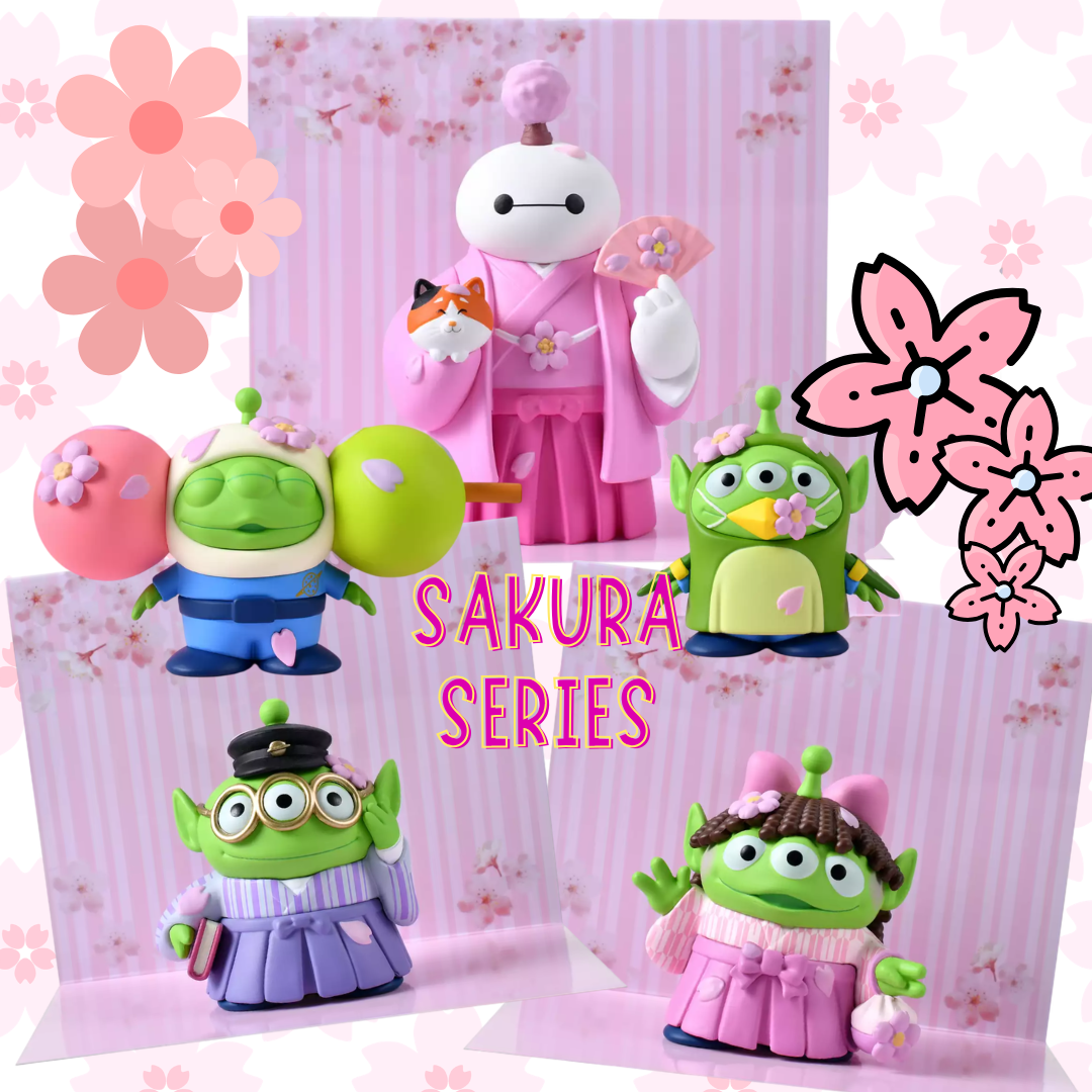 Disney Toy Story 三眼仔/ Baymax 櫻花系列 擺設 Little Green Men/ Alien Sakura Series Figure - TOYZHOLIC