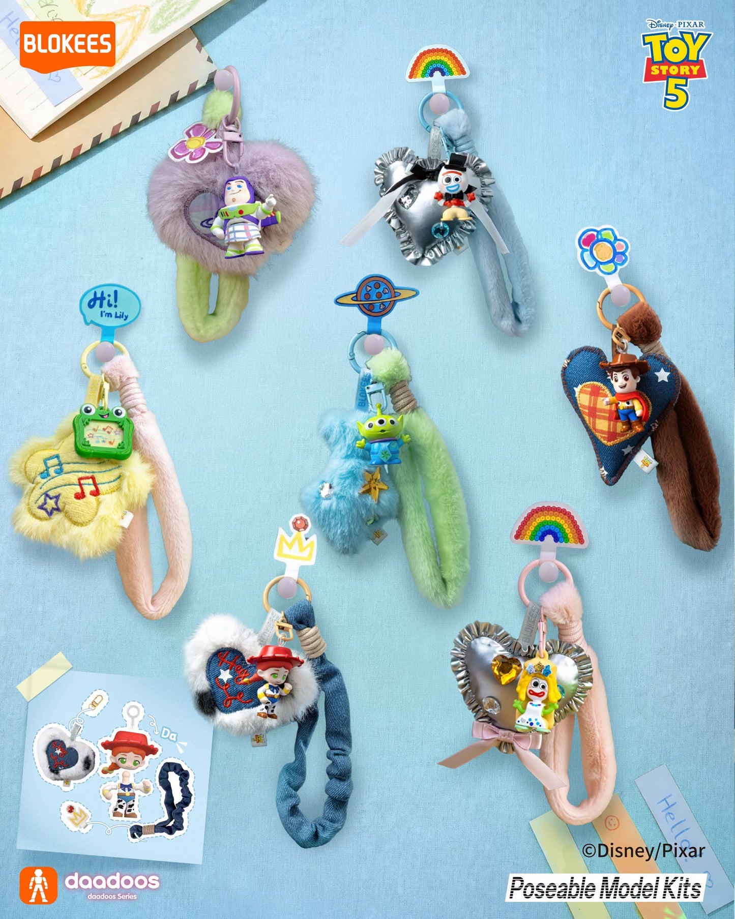 Disney x Blokees 迪士尼反斗奇兵電話繩 盲盒 Toy Story Daadoos Art 01 - Heartful Playtime Blind Box （一共七款，款式隨機）