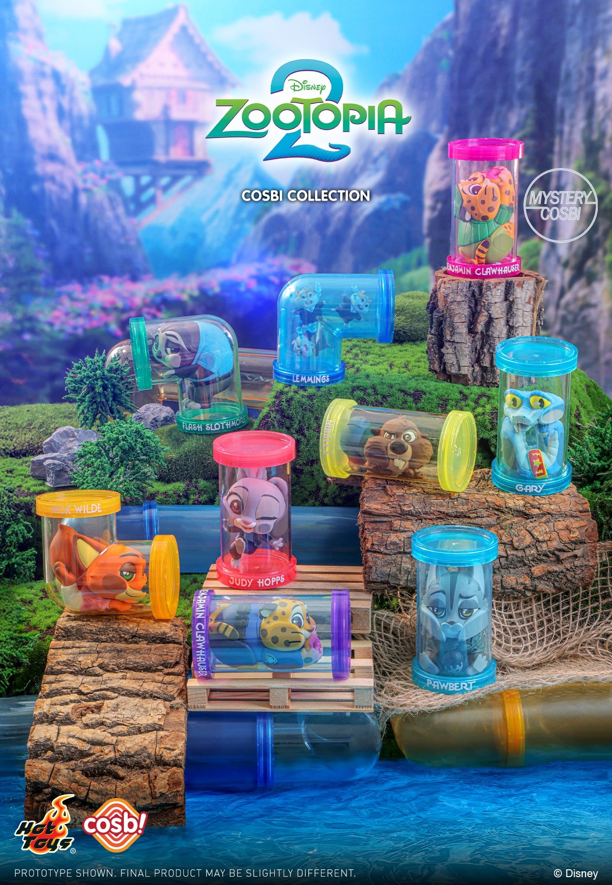Hot Toys Disney 優獸大都會2 Cosbi 水管系列 盲盒/ 確認款(一盒八款,款式隨機)Zootopia2 Cosbi Pi