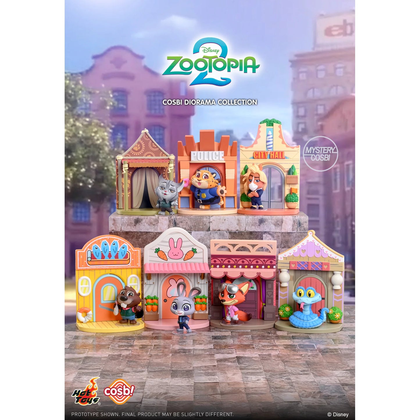 Hot Toys Disney 優獸大都會2 Cosbi 盲盒迷你場景系列 盲盒（一盒六款，款式隨機）Zootopia2 Cosbi Diorama Collection Blind Box