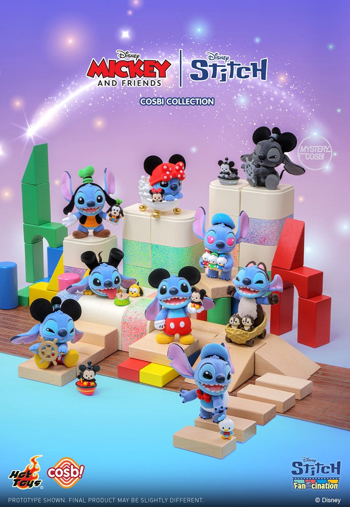 Hot Toys Disney Mickey & Friends X 史迪仔 Cosbi系列 盲盒（一盒八款，款式隨機）Mickey & Friends X Stitch Cosbi Collection Blind Box