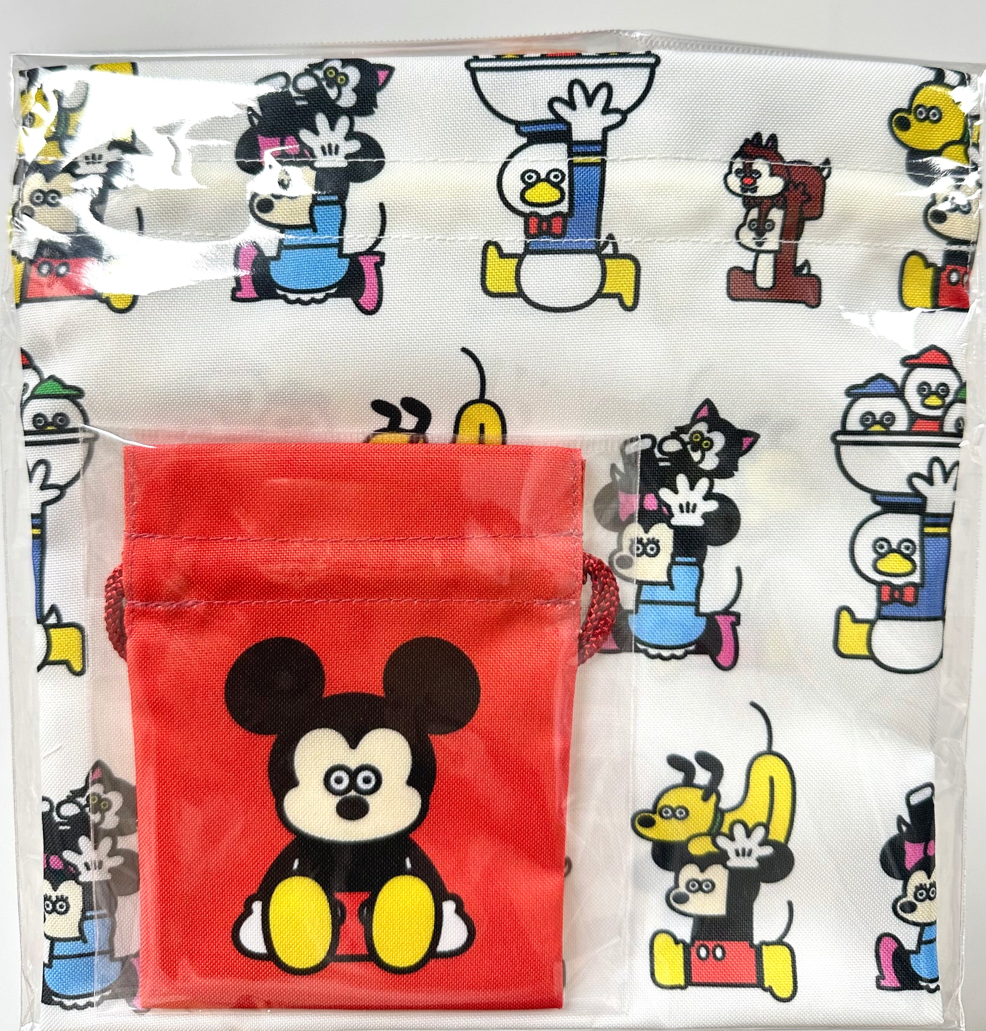 Disney 迪士尼 Disney & Friends X 松本誠二 日本製 兩個裝 索袋 Japan Made 2-piece Drawstring Bag - TOYZHOLIC