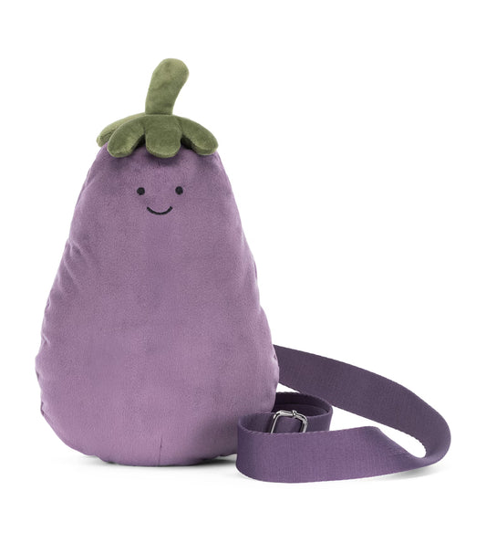Jellycat 微笑茄子 斜孭袋 Amuseables Aubergine Shoulder Bag - TOYZHOLIC