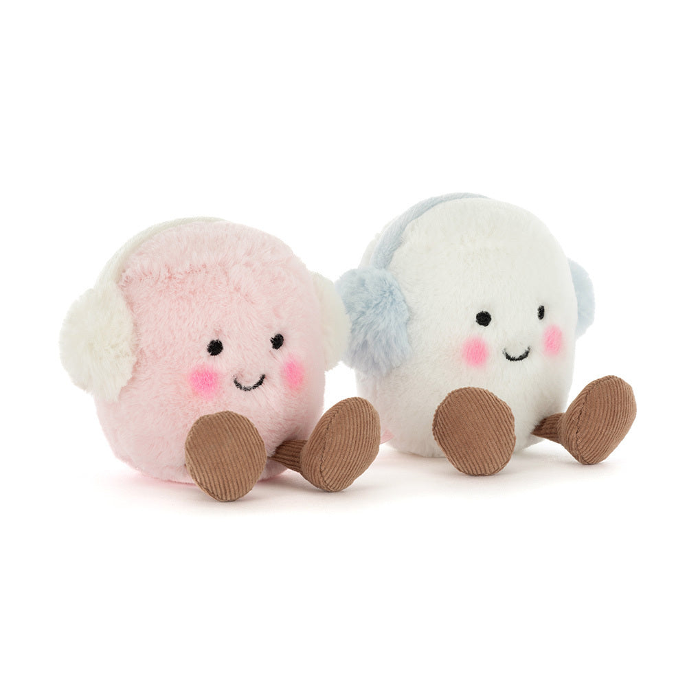 Jellycat 微笑 棉花糖 公仔 Christmas Amuseables Toastie Pink and White Marshmallows Plush - TOYZHOLIC