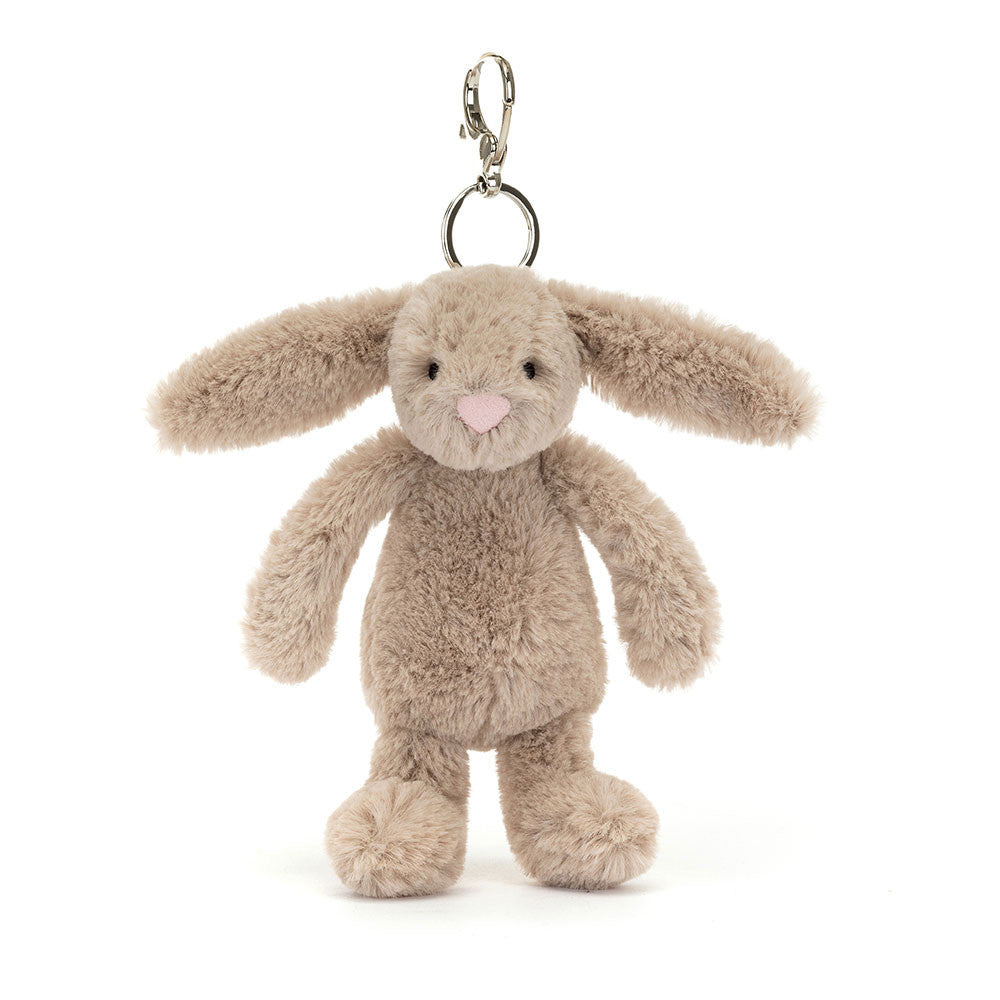 Jellycat 兔仔 吊飾 Bashful Bunny Bag Charm （Beige/ Blush/ Silver) - TOYZHOLIC