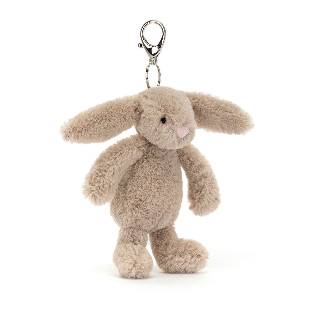 Jellycat 兔仔 吊飾 Bashful Bunny Bag Charm （Beige/ Blush/ Silver) - TOYZHOLIC