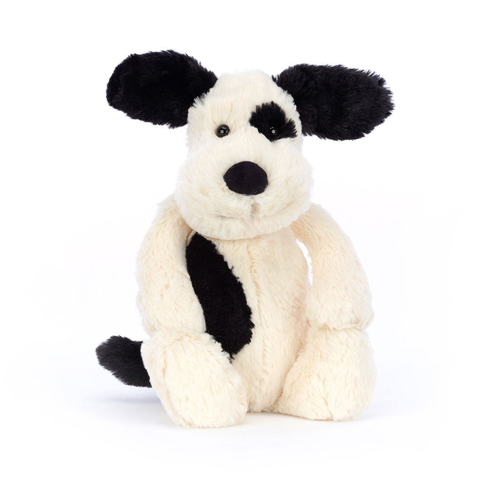 Jellycat 怕醜黑白小狗 公仔 Bashful Black & Cream Puppy Soft Toy - TOYZHOLIC