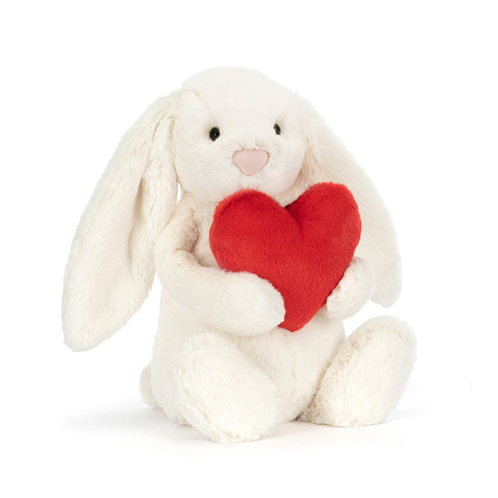 Jellycat 情人節抱抱心心兔兔 公仔 Bashful Red Love Heart Bunny Plush - TOYZHOLIC