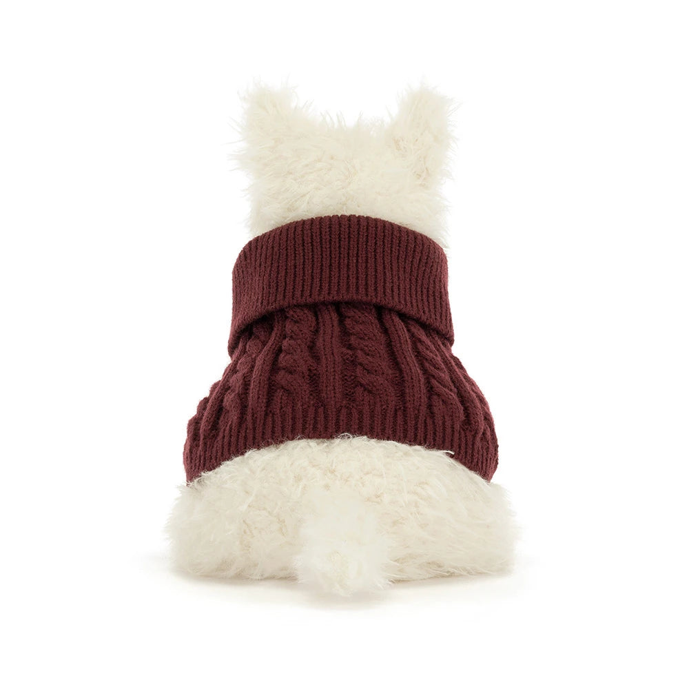 Jellycat 紅色冷衫蘇格蘭爹利西高地犬 公仔 Munro Scottie Dog 'Winter Jumper' Soft Toy - TOYZHOLIC