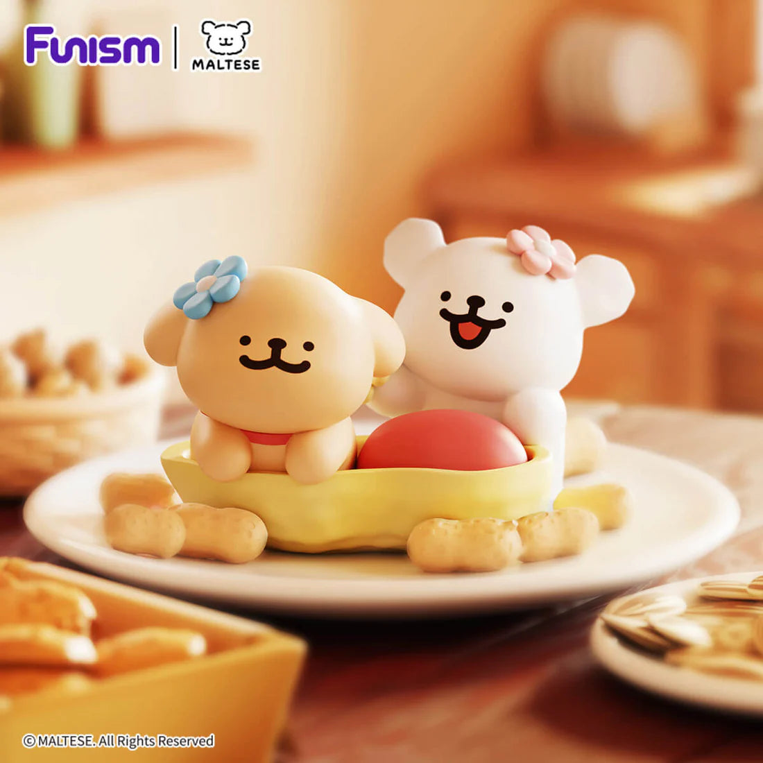 Funism X Maltese 線條小狗 幸運狗狗系列 盲盒  Lucky Paws Series Blind Box（一盒八款，款式隨機） - TOYZHOLIC