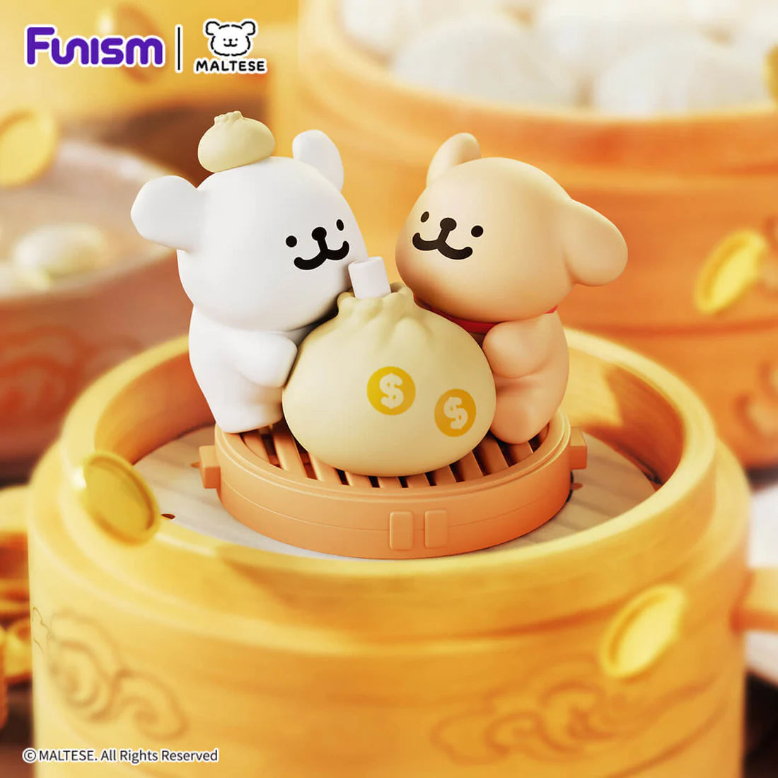 Funism X Maltese 線條小狗 幸運狗狗系列 盲盒  Lucky Paws Series Blind Box（一盒八款，款式隨機） - TOYZHOLIC