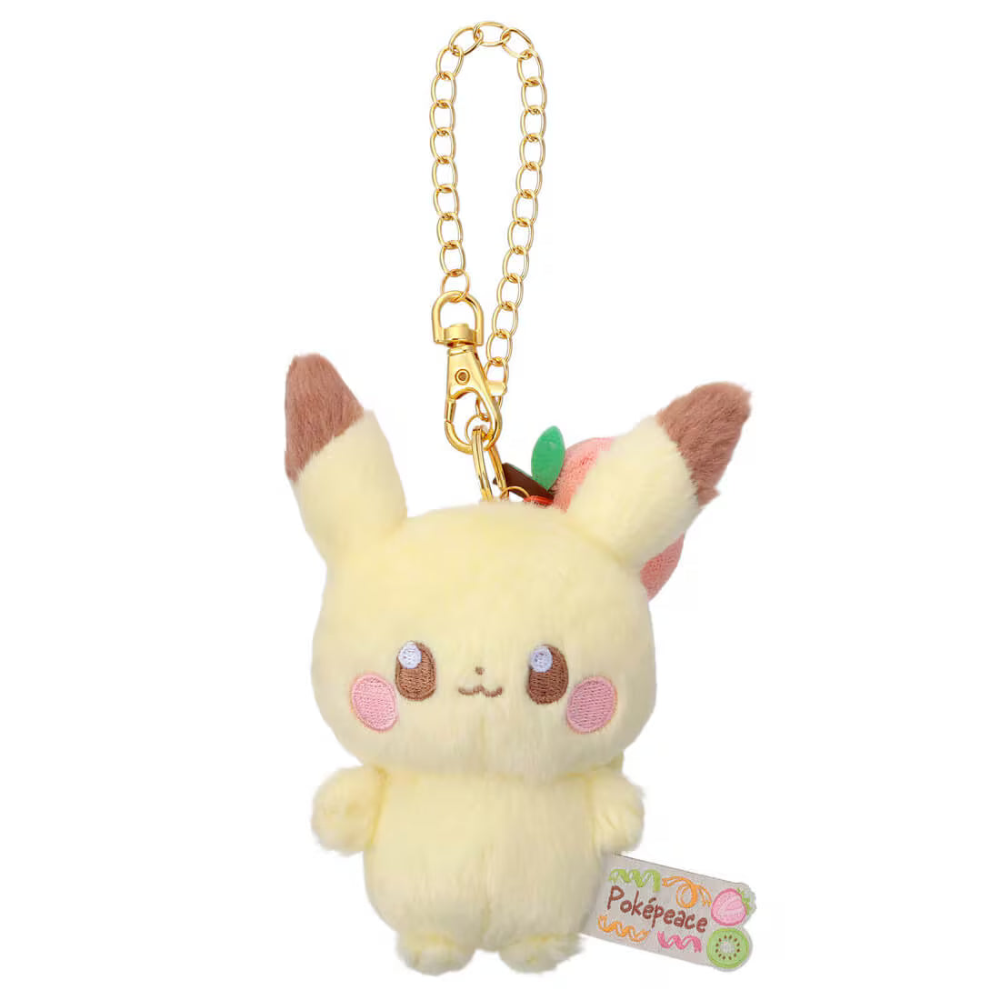 Pokemon PokéPeace 蘋果比卡超掛飾公仔 Pikachu with Apple Plush Charm - TOYZHOLIC
