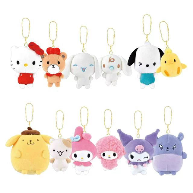Sanrio 布甸狗 Pompompurin & Muffin Nico Nui 磁石公仔掛飾 Magnetic Plush Keyring - TOYZHOLIC
