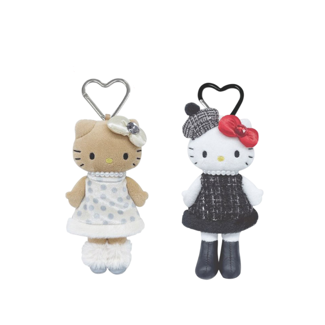Sanrio Characters Hello Kitty 長腿系列 公仔掛飾 Style-up Series Plush Charm (圓點 Dot Dress/ 粗花呢 Tweed Dress) - TOYZHOLIC