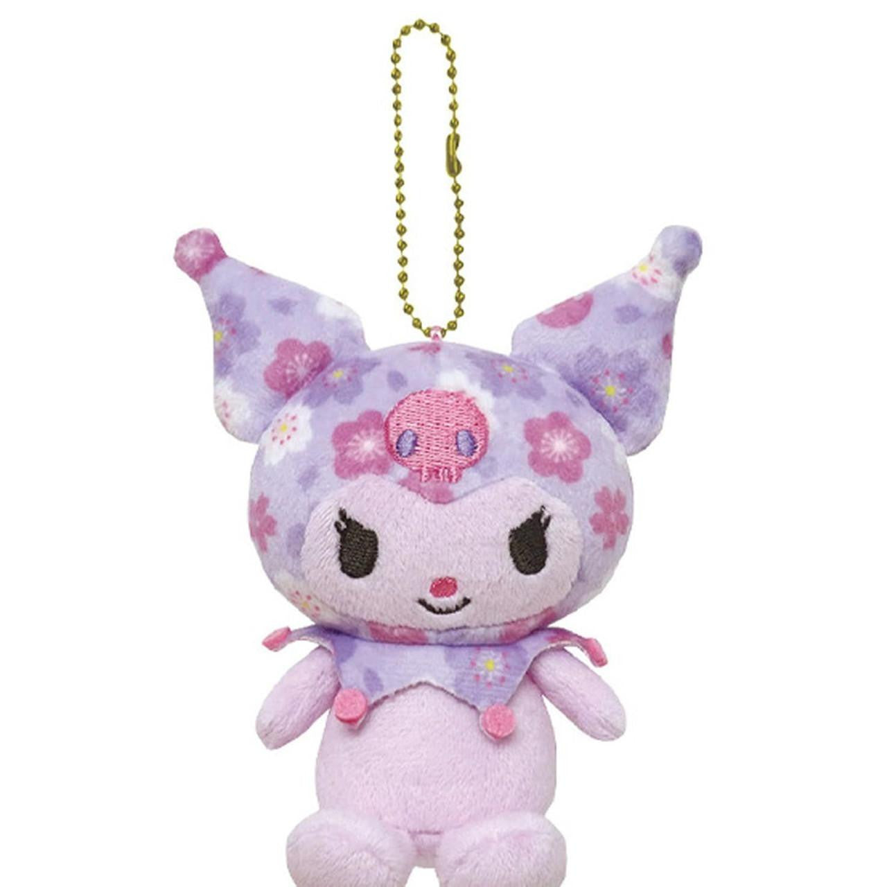 Sanrio Characters Kuromi 和風櫻花 公仔掛飾 Sakura Plush Charm - TOYZHOLIC