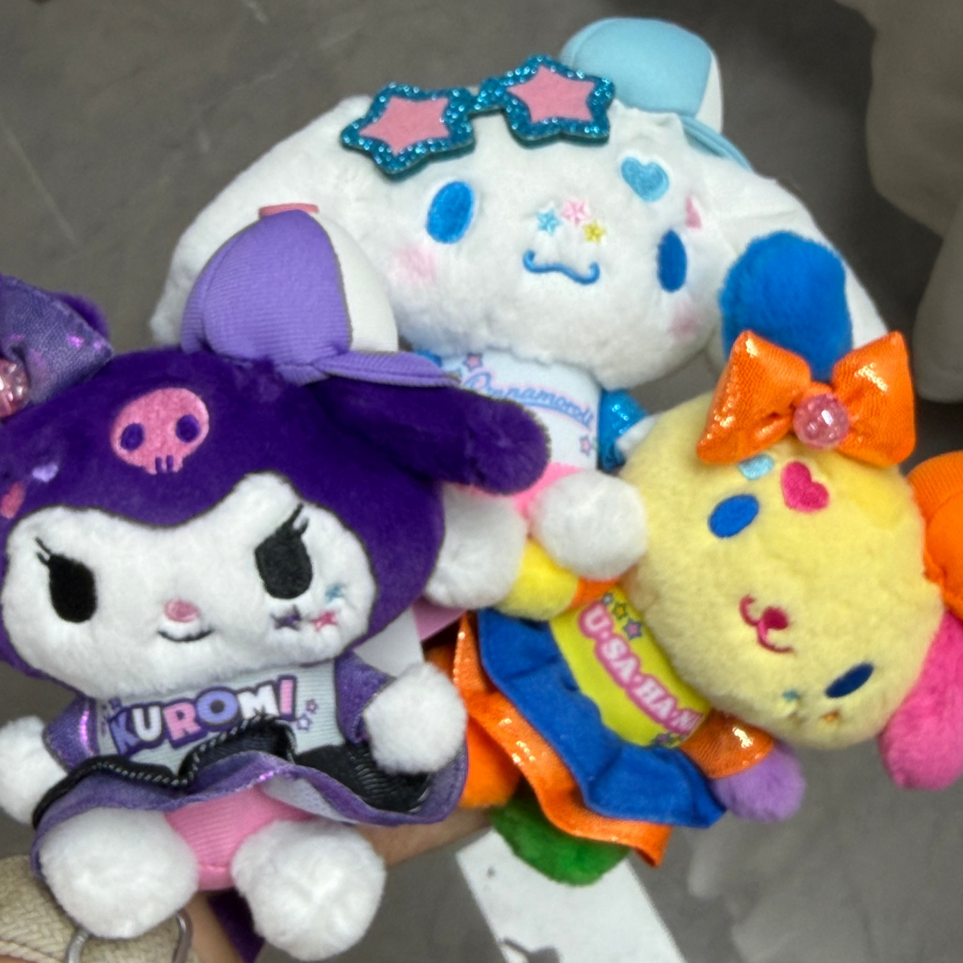 Sanrio Characters Y2K系列 公仔掛飾 Plush Charm (Kuromi/ 玉桂狗 Cinnamoroll/ Usahana) - TOYZHOLIC