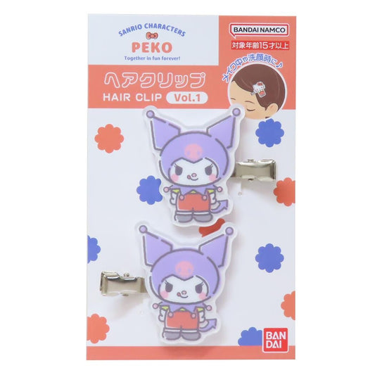 Sanrio Kuromi X 牛奶妹 Peko 髮夾 Hair Clip - TOYZHOLIC