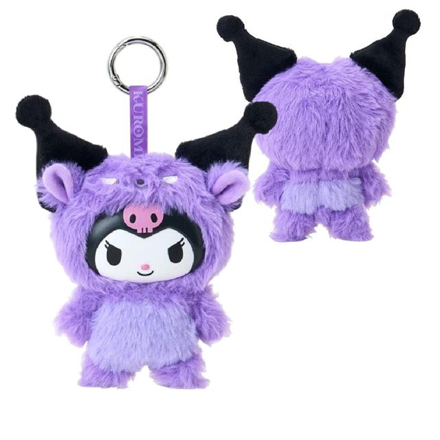 Sanrio Kuromi x 巴庫 好友款搪膠臉絨毛 掛飾公仔 Kuromi & Baku Fine Face Plush Charm - TOYZHOLIC