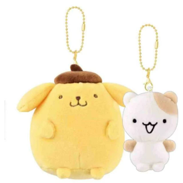 Sanrio 布甸狗 Pompompurin & Muffin Nico Nui 磁石公仔掛飾 Magnetic Plush Keyring - TOYZHOLIC