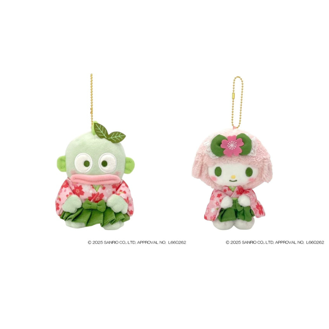 Sanrio 抹茶櫻花和服系列 掛飾公仔 Matcha Kimono Plush Charm (My Sweet Piano/ 水怪） - TOYZHOLIC