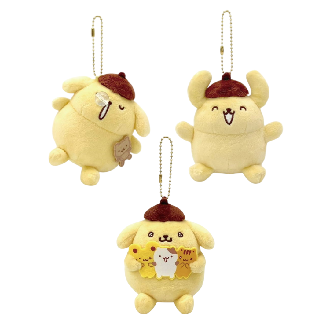 Sanrio Characters 布甸狗 30周年 公仔掛飾 Pompompurin 30th Anniversary Plush Charm - TOYZHOLIC