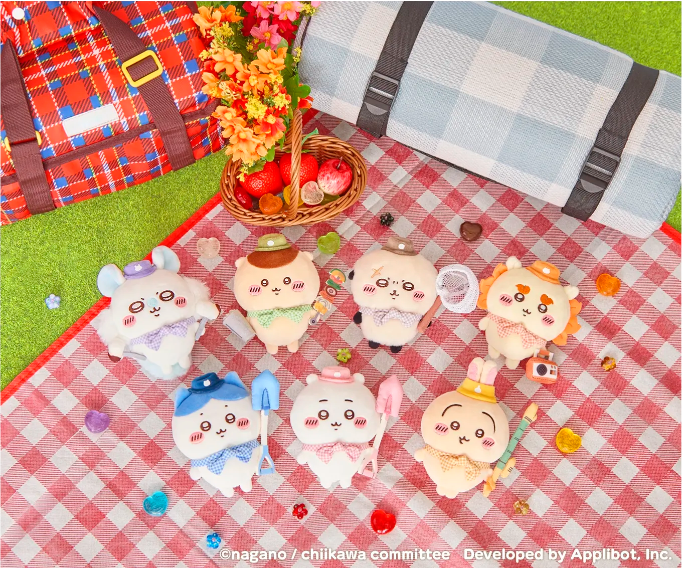 Chiikawa Pocket 野餐造型 掛飾公仔 Picnic Series Plush Charm - TOYZHOLIC