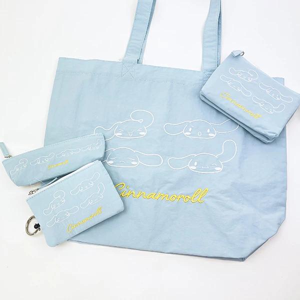 Sanrio 玉桂狗 表情系列 刺繡三格收納袋 Cinnamoroll Face Series Embroidered 3-Pocket Pouch - TOYZHOLIC