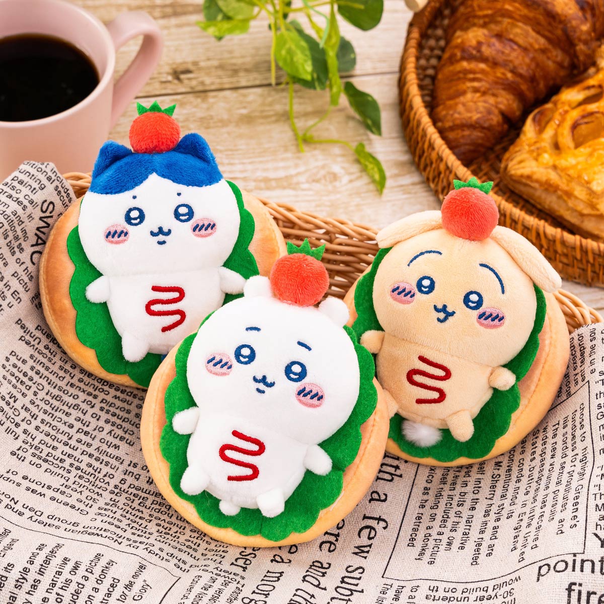 Chiikawa 麵包店 系列 三明治 掛飾公仔 Bakery Series Sandwich Plush Keychain - TOYZHOLIC
