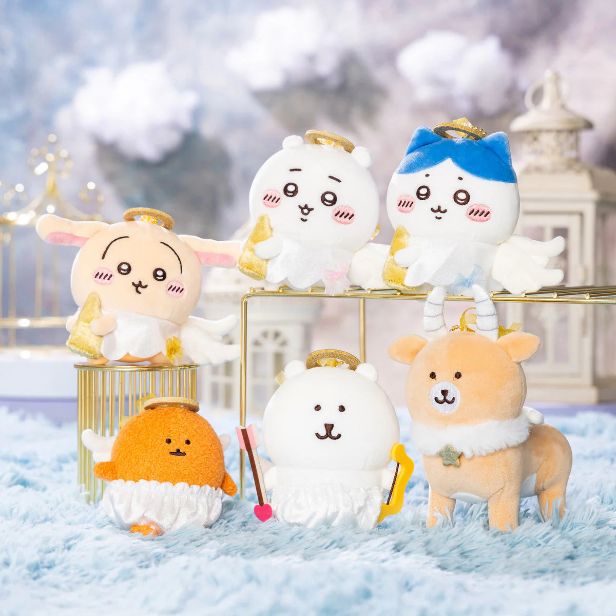 Chiikawa 輕柔天使吊飾 公仔 (Chiikawa/ 小八 Hachiware/ 兔兔 Usagi) Fluffy Angel Plush Charm