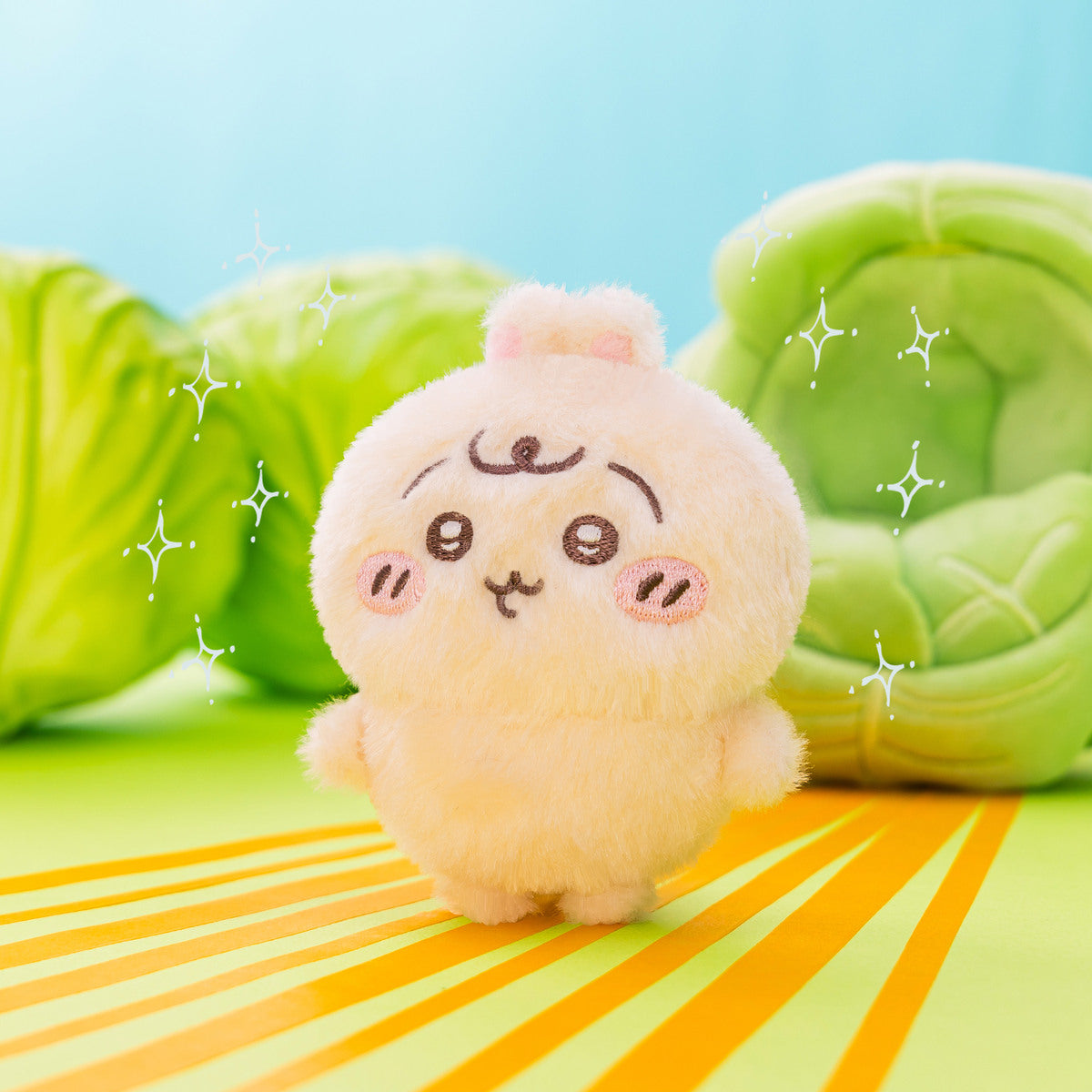 Chiikawa Baby系列 兔兔椰菜包 掛飾公仔 Baby Series Wrapped in Cabbage Plush Charm (Usagi) - TOYZHOLIC