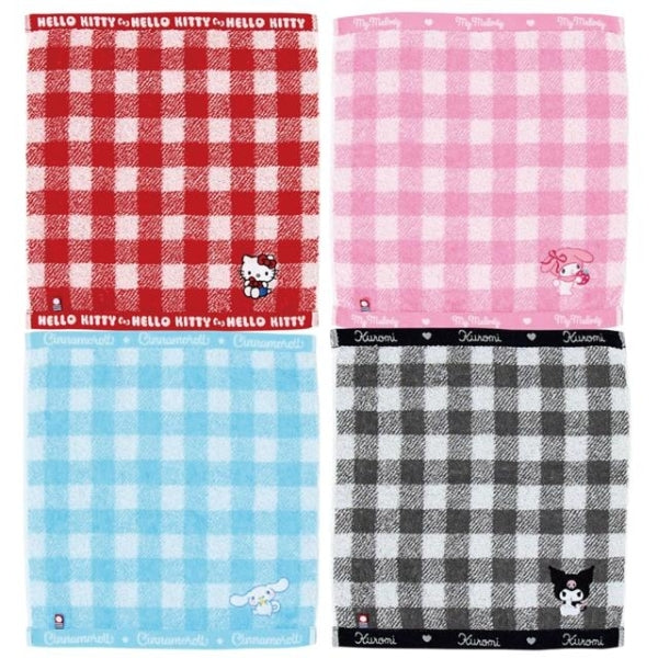 Sanrio 玉桂狗 x 今治毛巾 日本製棉質面巾 Cinnamoroll Imabari Face Towel - 格紋款 - TOYZHOLIC