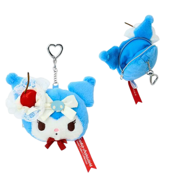 Sanrio Characters 天藍色櫻桃蛋糕 掛飾公仔/ 散紙包 Sweet Cakes Collection Plush Charm/ Coins Bag (Kuromi/ 玉桂狗 Cinnamoroll） - TOYZHOLIC
