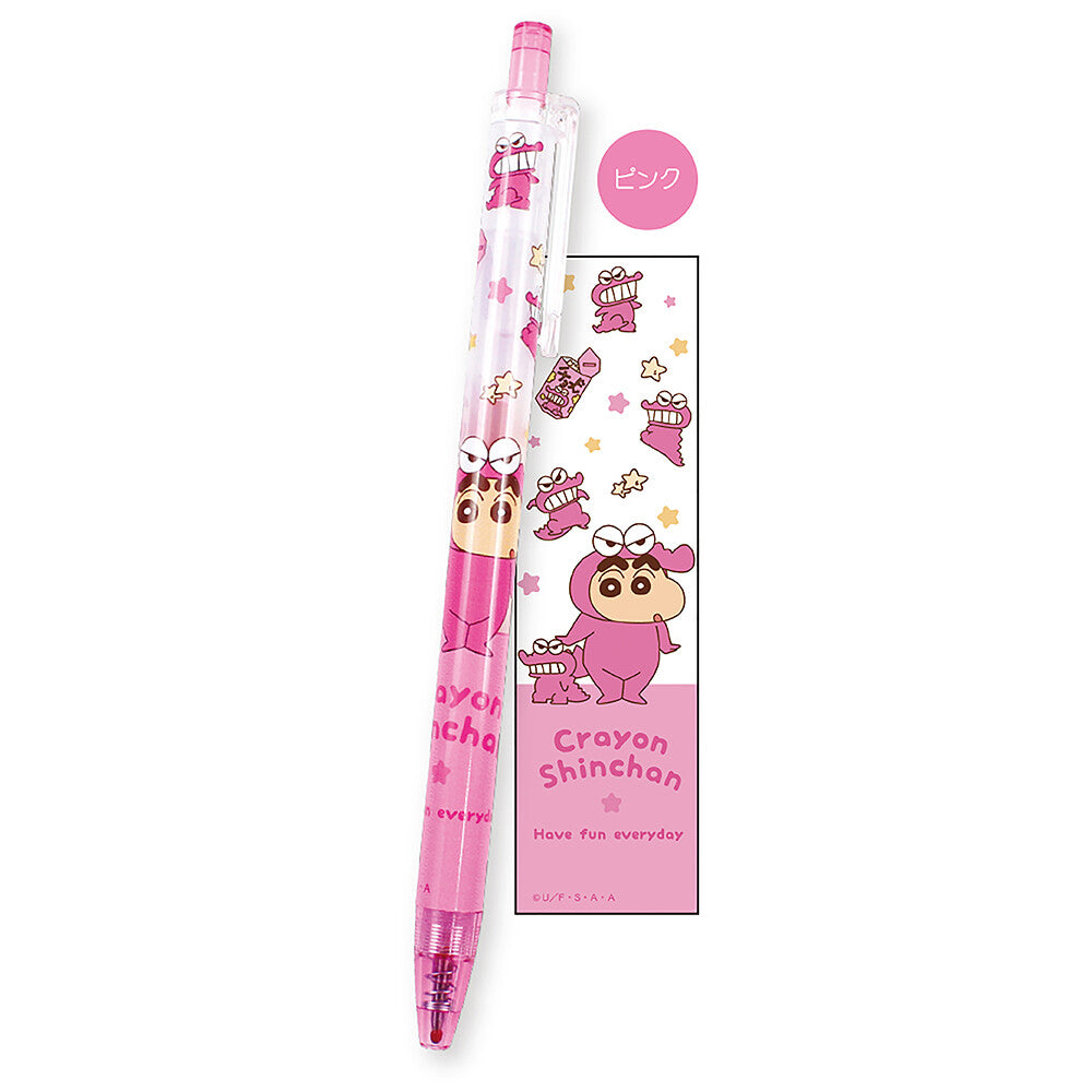 蠟筆小新 x 鱷魚山先生 0.5mm 紅色墨水筆 Crayon Shinchan Gel Pen - Pink - TOYZHOLIC